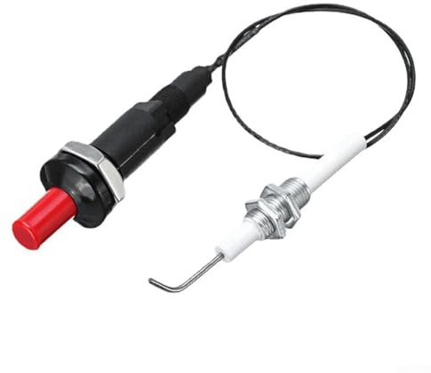 Axorafow Set di 2 accenditori piezoelettrici per griglie a gas, stufe, forni, camini, riscaldatori, avviatore a scintilla ad alta tensione da 18 kv con cavo da 50 cm, alloggiamento in plastica PP da