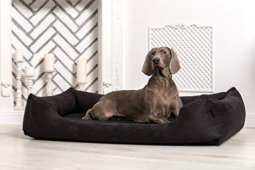 tierlando Moritz VIP Hundebett Hundesofa M - XXXL 90 110 130 160 185 cm Größe: 110x90cm | Farbe: 03 Schwarz