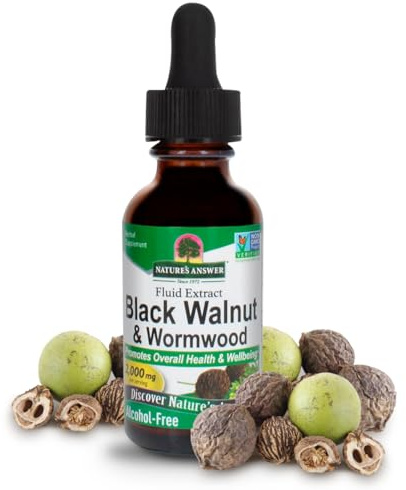 Nature's Answer Black Walnut and Wormwood Complex | Promotes Overall Health and Wellbeing | Super Concentrated 2,000mg | Vegan, Non-GMO, Gluten-Free & Alcohol-Free 1oz | Promotes a Healthy Gut