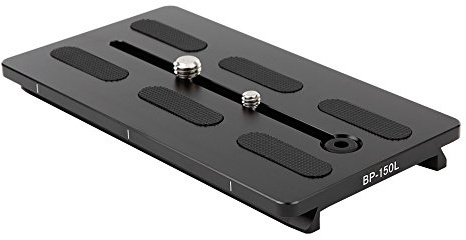 Sirui BP-150L Schnellwechselplatte für Sirui Videokopf BCH-30 (Aluminium, 150x80x12mm, 200g) schwarz