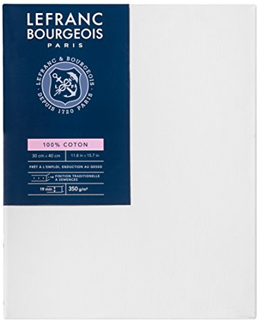 Lefranc Bourgeois 111139 Keilrahmen Serie - Klassisch, 100 % Baumwolle, 350g/m², Archivqualität, säurefrei für erhöhte Haltbarkeit, grundiert - 30x40cm