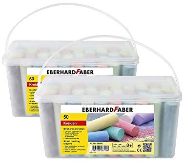 Eberhard Faber 526550 - Straßenmalkreide, 50er Eimer (50er Eimer | 2 Eimer)