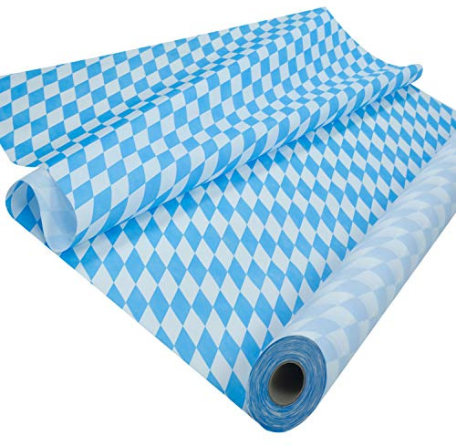 Sensalux Oktoberfest – Biancheria da tavola in tessuto non tessuto, lavabile, a rombi bavaresi, tutto per feste, O'zapft is!, 100% polipropilene., 1,2 m x 10 m., Tischdeckenrolle