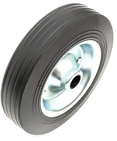 Heavy Duty Steel Wheel & Solid Rubber Tyre 200x55 8 Inch Caravan Jockey Wheel