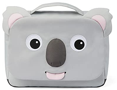 Affenzahn Vorschultasche in Form eines Koala, in der Farbe grau, reflektierend, ergonomisch, Name auf ausziehbare Zunge, AFZ-CAR-001-029