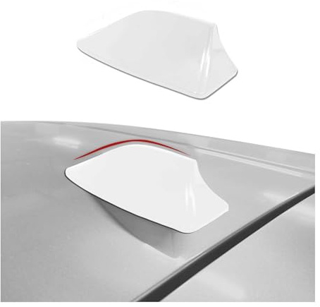 Dachantenne Autoantenne AM/FM Autoradio Shark Antenne Haifischflosse (Weiss)