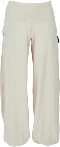 GURU SHOP Yogahose aus Bio-Baumwolle, Pluderhose für Damen, lang, Sand, XL