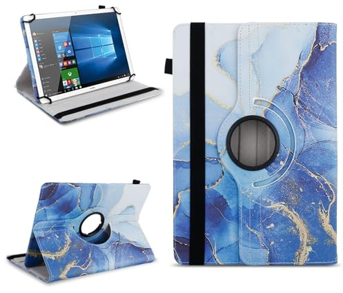 NAUC Robuste Universal Hülle 10 10.1 10.2 10.3 10.4 10.5 10.6 10.8 11 Zoll Tablet Schutzhülle Kunstleder Tasche Standfunktion extra 360° Drehbar
