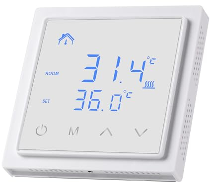 Weytoll Smart Thermostat 16A - Digitales Unterputz Raumthermostat Für Wasser Fußbodenheizung und Wandheizung - Temperaturregler Wandthermostat