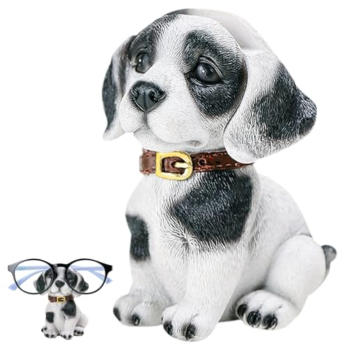 Fahibin Tiere Brillen Halter, Harz Tiere Schreibtisch Dekor,Hund Brillenständer, Stehen Brillenhalter, für Hochzeiten, Geburtstage, Weihnachten (10 * 8CM/3,93 * 3,14in)