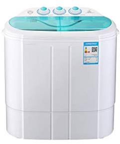 WolFum Lavatrice Lavatrice Portatile Piccola Lavatrice a Doppio Cilindro Completamente Automatica con Ruota