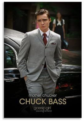 Wandposter Chuck Bass, Geschenk für Freunde, Schlafzimmer, Wohnzimmer, Dekoration, modernes ästhetisches Poster, dekorative Malerei, Leinwand, Wandposter und Kunstdruck, moderne Familiendekoration,