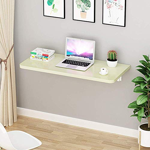 ASerZenith Klapptisch Massivholz Wandklapptisch Weiß Ahorn Wandklapptisch Klappbarer Küchentisch Wand-Esstisch Computertisch 60-Fach;40cm