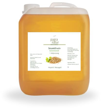 pagra natur Massageöl - Sesamöl nativ, 1. Kaltpressung, konventionell 5l