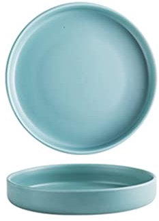 GLETSF Cuenco para Sopa De 8 Pulgadas, Plato Hondo De Boca Recta, Plato Creativo Nórdico Occidental, Plato para Sopa, Plato para Ensalada, Plato Hondo Redondo para El Hogar, 2 PD