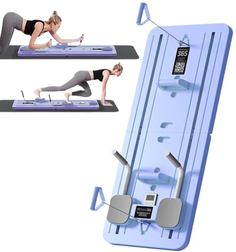 Upgraded Bauchtrainer Bauchroller Board, Pilates Board Pilates Reformer Set Ab Roller Trainingsgerät Automatisches Rebound Bauchmuskeltrainer Mit Widerstandsband, Workout Equipment
