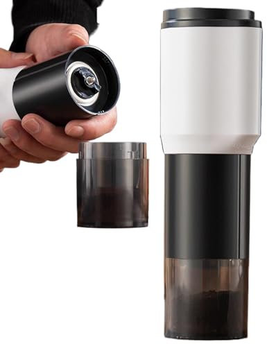 Molinillo de café con muelas cónicas - Molinillo de café eléctrico pequeño recargable, recargable por USB, molinillo de café eléctrico con muelas, máquina de café en grano, molinillo de café