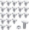 Forbabe 20 Pièces Vis à Tête Marteau M8x20mm, Vis en T en Acier Inoxydable et Ecrous à Bride M8 pour Rails de Montage Solaires PV, Vis de serre