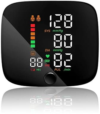Wrist Blood Pressure Monitor - Digital Arm Blood Pressure Monitor with LED Display Adjustable Cuff (13.5cm-19.5cm), 2-User Memory - 99x2 Reading Memory