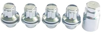 BASPHHH écrou Jante Compatible avec Toyota pour 4Runner 1989-2022 pour FJ pour Cruiser 2007-2020 M12*1.5 Boulons de Roue antivol Vis à Pointe + clé