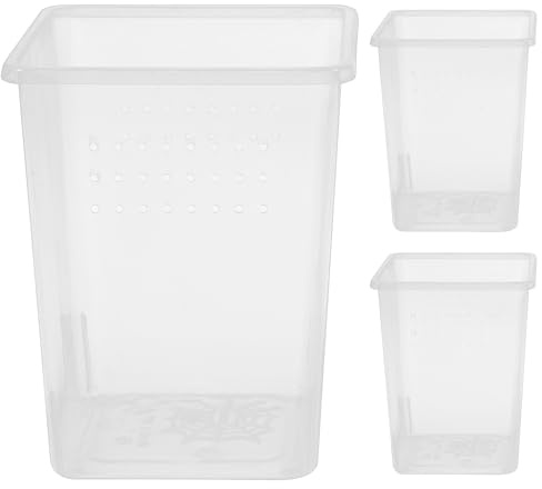 HOODANCOS 3 Stück Kunststoffbox für Spinnen und Reptilien mit Belüftungslöchern und Hochsichtbarem Design als Terrarien und Inkubatoren für Vogelspinnen und Kleine Tiere