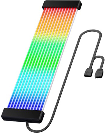 Renchey Bandeaux LED RGB,Câble Silicone Neon 24 Broches - Câbles Alimentation ARGB et Rubans LED | pour Carte GPU Ordinateur Moniteur Bureau Salle de Jeu Bureau Tech Passionnés
