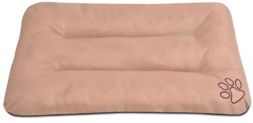 Tomostar Hundematratze, Kissen, Hundebett, Größe XL, Beige, 100 x 70 x 8 cm