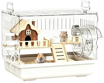 hamsterbur, akryl gerball inhägnad | transparent igelkott inhägnad, för föräldrar djur djurälskare uppfödare sovrum kontor vardagsrum hemmakontor lägenhet skydd
