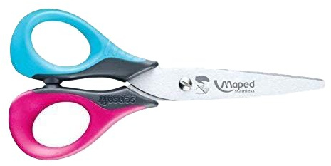 Maped - Sensoft 3D 1 x forbici rosa & blu per mancini 13 cm