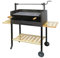 IMEX EL ZORRO 71505 - Barbacoa con ruedas elevador y parrilla inox, 135 x 75 x 42 cm, color negro