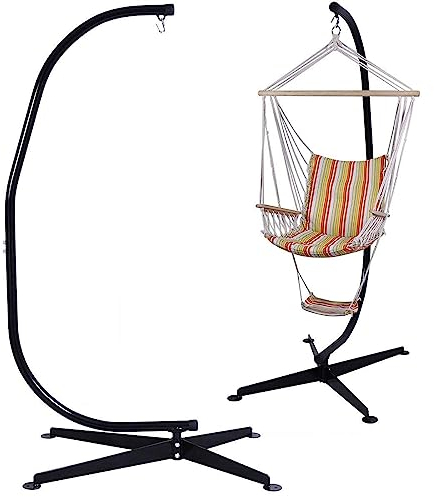 COSTWAY Hängesesselgestell, Gestell für Hängesessel/Hängestuhl, Hängestuhlgestell bis 150 kg belastbar, Hängesesselständer aus Metall, Hängesitzständer, Höhe 207 cm