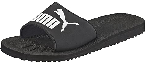 PUMA Purecat unisex - vuxen Dusch- & badskor, Svartvit, 38 EU