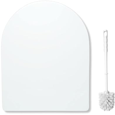 AQUALONA® Premium Thermoplastic Toilet Seat Soft Close Hardwearing Seat with One Button Hinge Release D Shaped Easy to Clean Simple Installation Top and Bottom Fittings (White - D Shape)