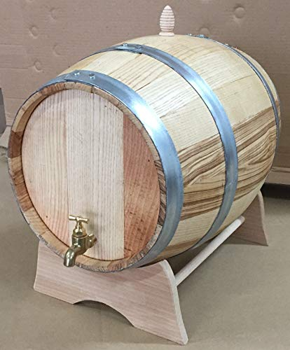 Agorà Botti Botte di Castagno da 10 Litri con Rubinetto di Ottone