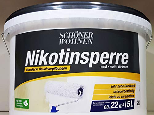 Schöner Wohnen Nikotinsperre weiß, matt für Innen 5 L