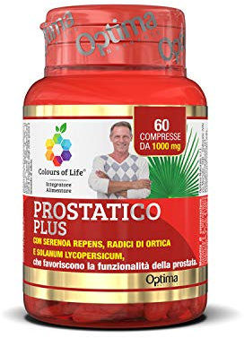 Colours of Life Prostatico Plus - Integratore per Favorire la Funzionalità della Prostata - Senza Glutine e Vegano, 60 Compresse