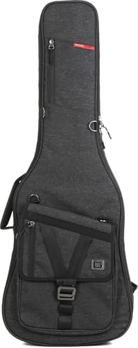 Gator CASES - Custodia per chitarra elettrica, Serie Transit, Imbottitura 20mm, Interno in Micro-Pile, Esterno Impermeabile, Spallacci Removibili, Colore Antracite (GT-ELECTRIC-BLK)