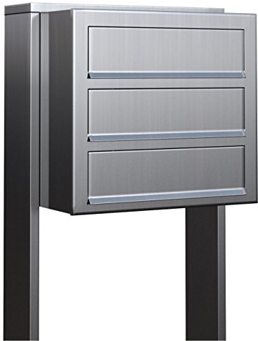 Bravios Briefkastenanlage Cube for Three Edelstahl | Design Briefkasten