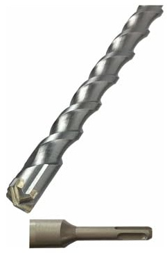 SDS PLUS Steinbohrer für Stahlbeton 4-Schneiden – Hammerbohrer & Betonbohrer Kreuzschneide – 25 mm x 450 mm