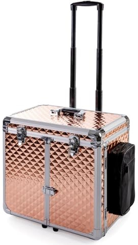 Fußpflegekoffer Mobile-Fußpflege, Glamour Rosagold | Leicht & Robust, Elegantes Design, Effiziente Organisation, Mühelose Mobilität, Perfekt für Fußpflegedienst und Hausbesuche