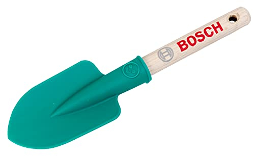 Theo Klein 2786 Bosch Handschaufel kurz I Runder, robuster Handspaten I Stabiler Holzgriff I Anti-UV I Spielzeug für Kinder ab 3 Jahren