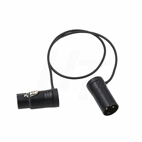HangTon Audiokabel, verstellbar, niedriges Profil, XLR 3-polig, Stecker auf Buchse, für Mikrofon, Kamera, Soundgeräte, Mixer, Recorder, Audio-Instrument 50cm