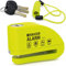 KRASER KR6Y Bremsscheibenschloss mit Alarm 110 dB, Verstärkt, 3 Schlüssel (2 Ersatz) Hochsicherheits Motorradschloss, Wasserdicht,1.5m Rückrufkabel, Tasche, Universal Motorrad Schloss, Fahrradschloss