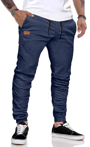 JMIERR Pantalon de Travail Homme Pantalon Cargo Homme Pantalon Jogging Slim Fit Militaire Coton Jogging Sport Pantalon avec Quatre Poches