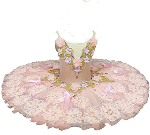 OTMYIGO Professionelles Ballett-Tutu für Mädchen, weißes Schwanensee-Wettbewerbskleid und Damen-Party-Tanzkostüme, Ballett-Tutu-Rock, Skaten, Tanzkleidung, Ballerina-Outfit