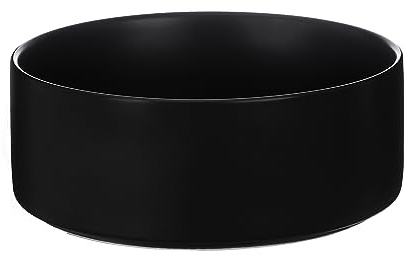 Welloyed Keramik-Hundenapf, 20,3 cm, robust, rutschfest, spülmaschinenfest, moderner Stil, lebensmittelechtes Steingut, Schwarz