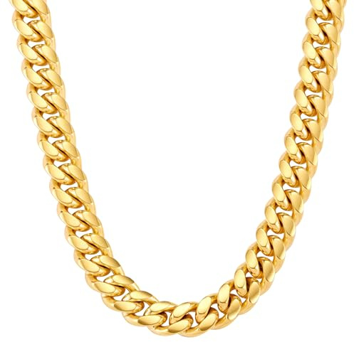 VEXXS Flat Curb Chain Necklace13