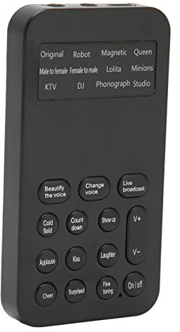 Cambiamento di voce, dispositivo portatile di cambio di voce Mini Voice Changer con 8 effetti sonori e cambiamenti di suono Microfono portatile Voice Changer effetti sonori macchina per PC Telefono La
