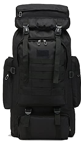 Qiantull Wanderrucksack 80L Groß Kapazität Trekkingrucksack Outdoor Universal Rucksack Camping Sport Reise Daypack Reiserucksack für Herren Damen