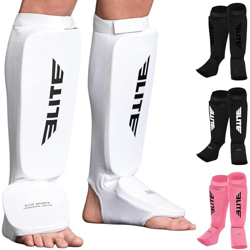 MMA Shin Pads for Muay Thai and Kickboxing, Protective Shin Guards with Instep Guard for Sparring and Training, for Adults, Kids, and Youth